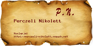 Perczeli Nikolett névjegykártya